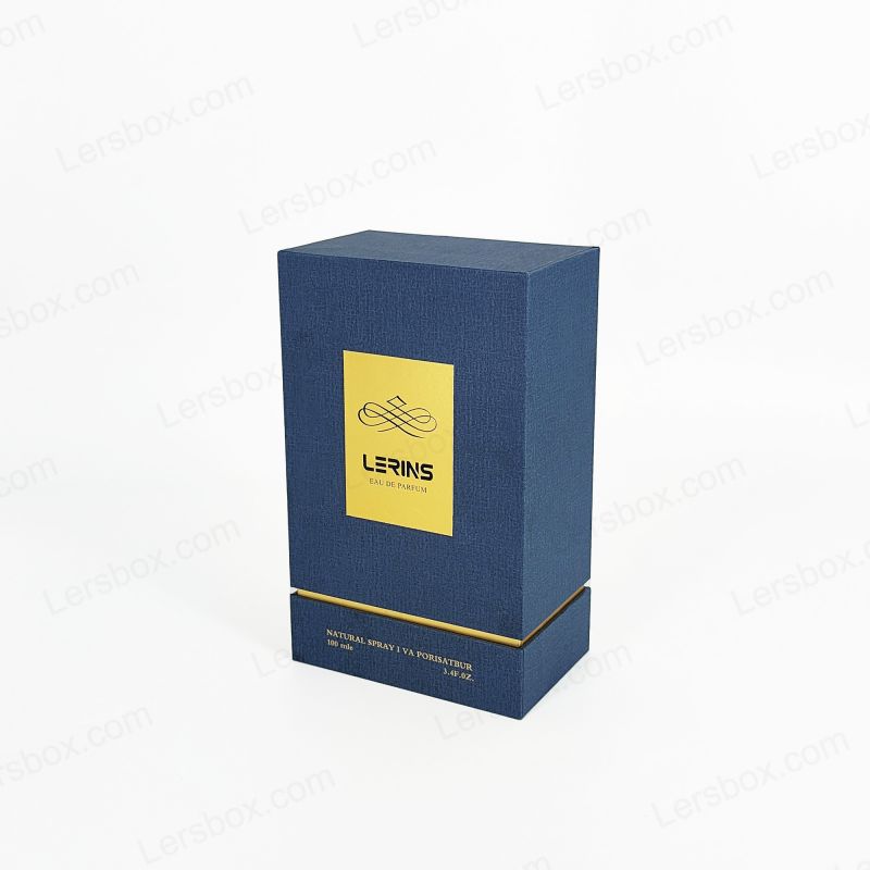 Confezione di profumo rigida logo in foglio d'oro con interno di vassoio EVA premium HP004