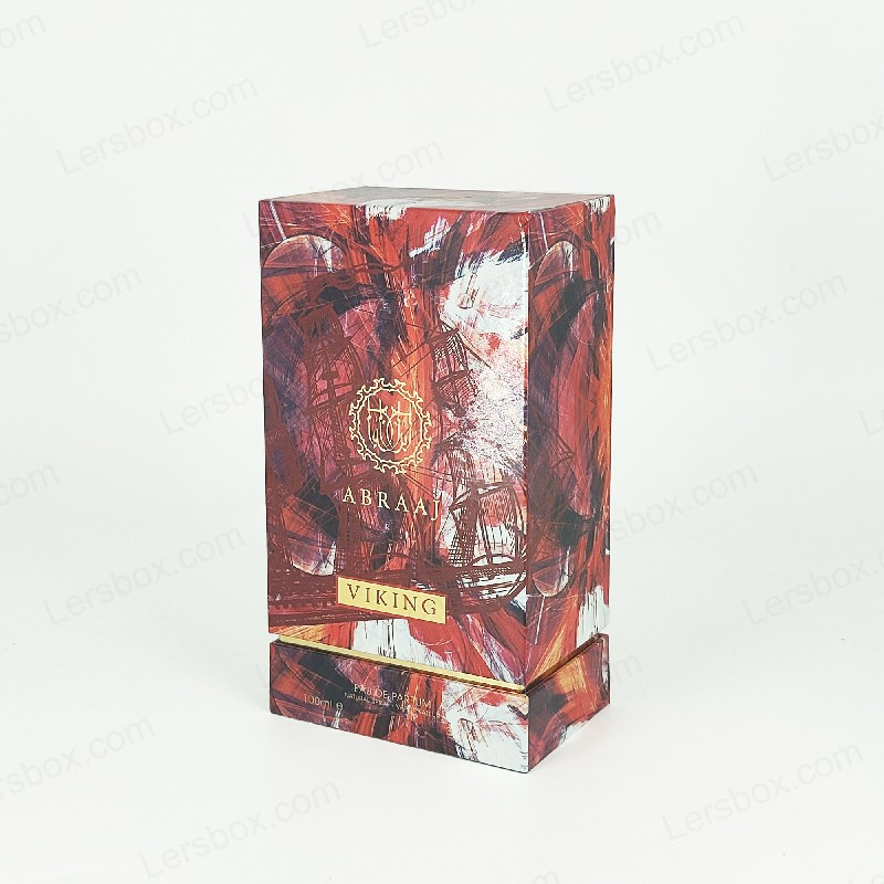 Box per profumi in foglio d'oro con fodera in schiuma EVA e base rigida per l'imballaggio premium hp023