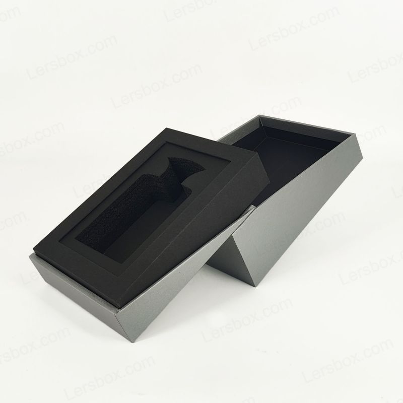 Scatola di profumi in foglio d'oro di lusso con vassoio in schiuma EVA e elegante base di coperchio HP025