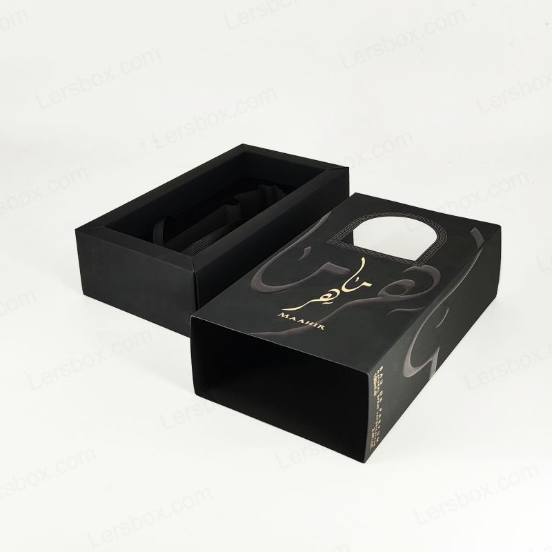 Box di profumo fatti a mano con foglio di foglio d'oro, vassoio EVA e costruzione rigida HP027
