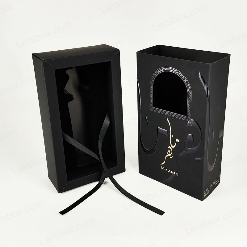 Box di profumo fatti a mano con foglio di foglio d'oro, vassoio EVA e costruzione rigida HP027