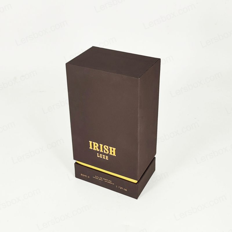 Sofisticata scatola per profumi con foglio dorato personalizzato e schiuma Eva per display di fragranze sicuro HP028