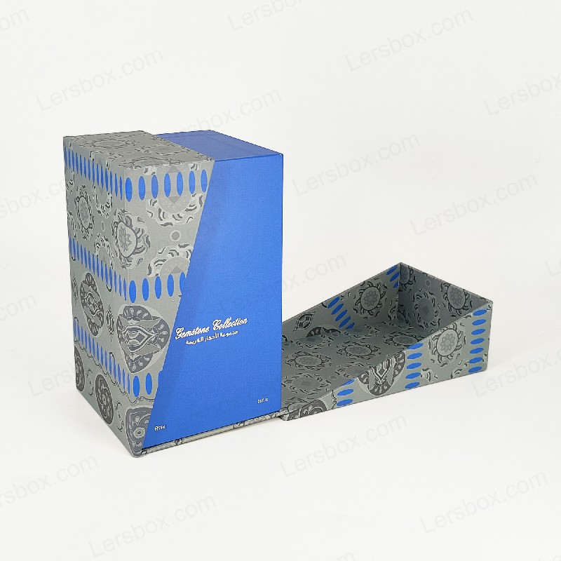Box per profumi in foglio d'oro premium con vassoio in schiuma EVA e coperchio robusto e design di base HP029