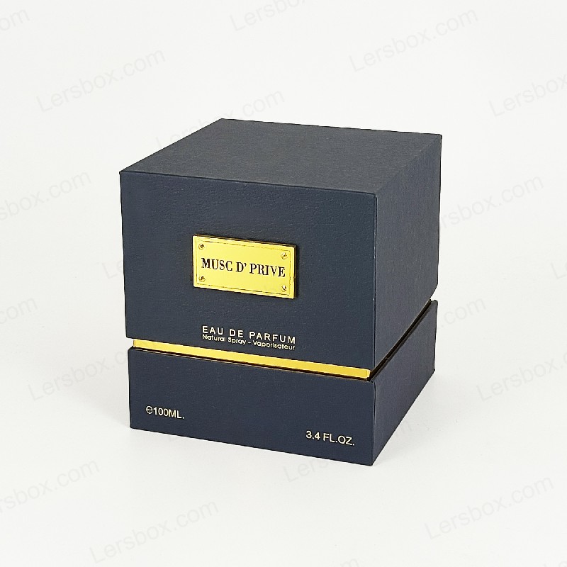 Packaging di profumi in foglio d'oro di lusso con struttura rigida artigianale e inserto per vassoio EVA HP030