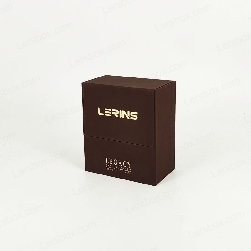 Packaging di profumo di lusso con dettaglio in foglio d'oro, vassoio EVA e robusta struttura rigida HP035