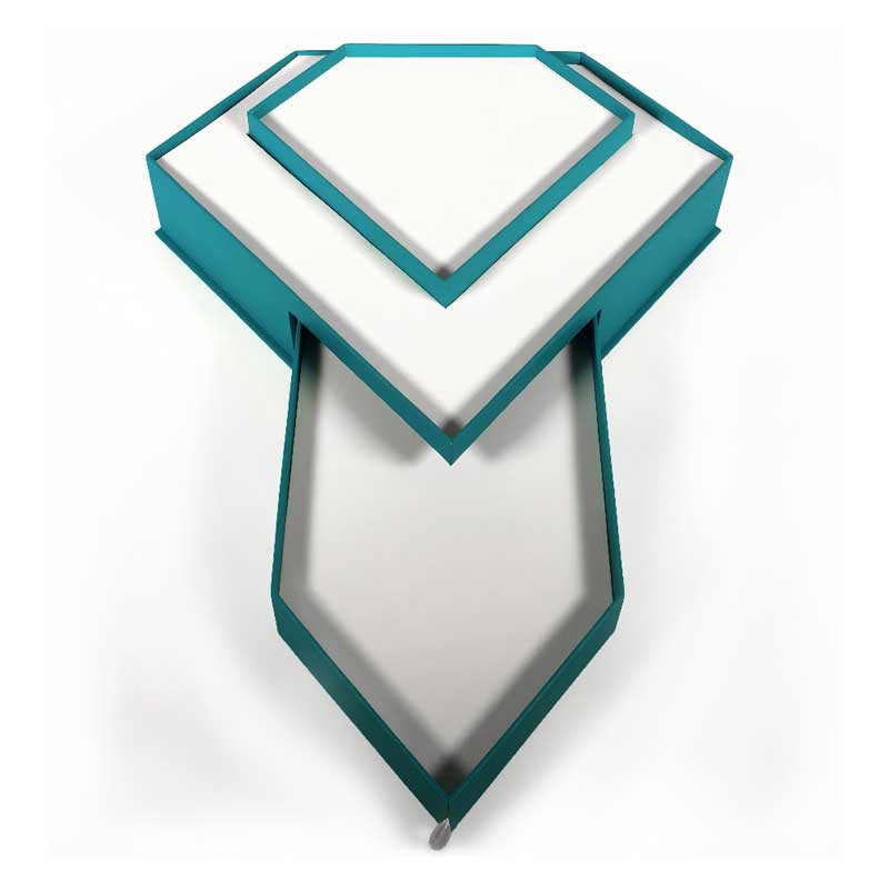 Box cosmetica a forma di diamante a forma di cassetto